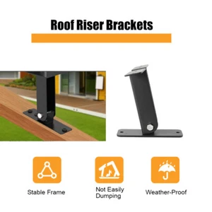 3PCS Heavy Duty Roof Riser Brackets Kit 90° Adjustable Roof Riser Beam Bracket - Picture 1 of 14