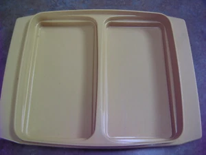 Tupperware 723 Storage Container Divided Tray 2 sections ONLY GOLD NICE - Bild 1 von 1