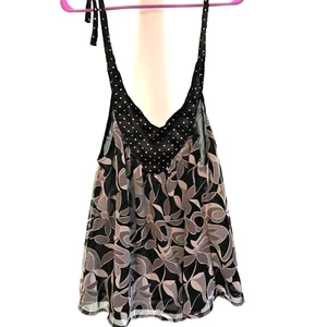 Mix It Blouse Womens Size S Sleeveless Tie Up Halter style Top Polyester - Picture 1 of 10