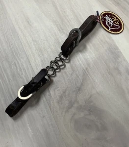 Horse Tack - Leather Western Curb Chain Curb Strap 10.75” Inch Length - Picture 1 of 5