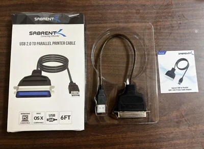 Sabrent USB 2.0 To DB25 IEEE-1284 Parallel Printer Cable Adapter (CB-DB25) - Image 1 of 2