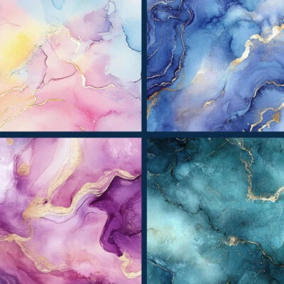 FOREVER CRAFTING UK Schöner Marmorstoff 4 schöne Designs: Meterware/fett/lang/Viertel 100% Baumwolle