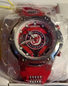 INVICTA 40mm MLB WASHINGTON NATIONALS Curly "W" Baseball wrist watch NEW in BOX. - Picture 1 of 7