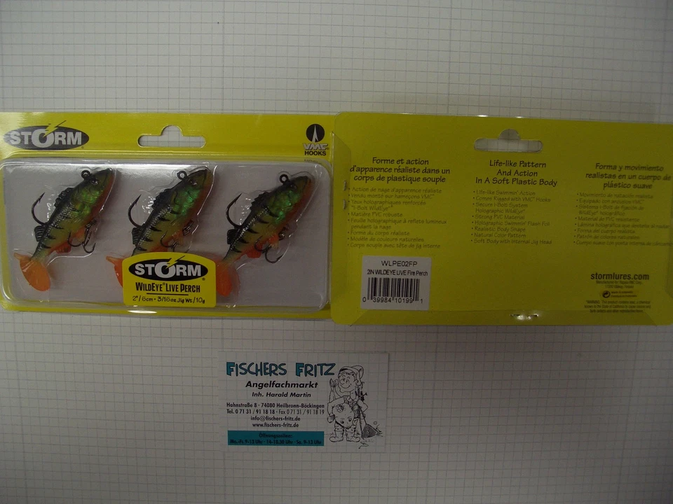 3 Original Storm 2IN Wildeye Live Fire Perch 6cm 10g  Kunstköder Köder  - Bild 1 von 1