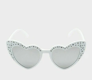 Betsey Johnson, So In Love With Hearts Sunglasses, Heart Cat-Eye (Choose Color) - Picture 1 of 18