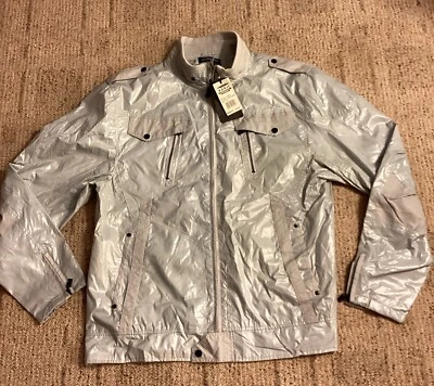Kanji Ful Zip Waxed Japanese Utility Field Jacket 3XL Silver Grey NWT K5900 - Image 1 of 4