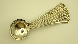 6 cucharas Whiting Portland Boullion de 5" con guión mono""MCE"" esterlina SMT - Imagen 1 de 4