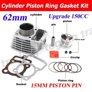 150cc Big Bore Cylinder 62mm Piston Kit For HONDA CG125 156FMI ATV Bike 15mm Pin - Picture 1 of 7