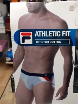 OFFERTA 2 Slip FILA cotone elasticizzato confezione Sporty Bi-pack blu e grigio - Imagen 1 de 4