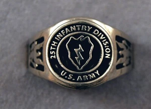 Anillo Insignia 25ª División de Infantería 25ª Unidad de Identificación Anillo TROPIC LIGHTNING - Imagen 1 de 4