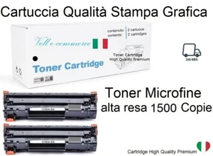 CF283A 83A Toner 2Pz Compatibili con Hp Laserjet Pro MFP M125 MFP M126 - Foto 1 di 7