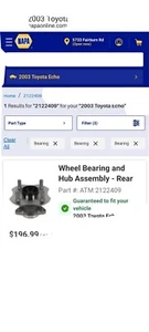 ALTROM HUB ASSEMBLY 2122409 FOR 2003 TOYOTA ECHO - Picture 1 of 4