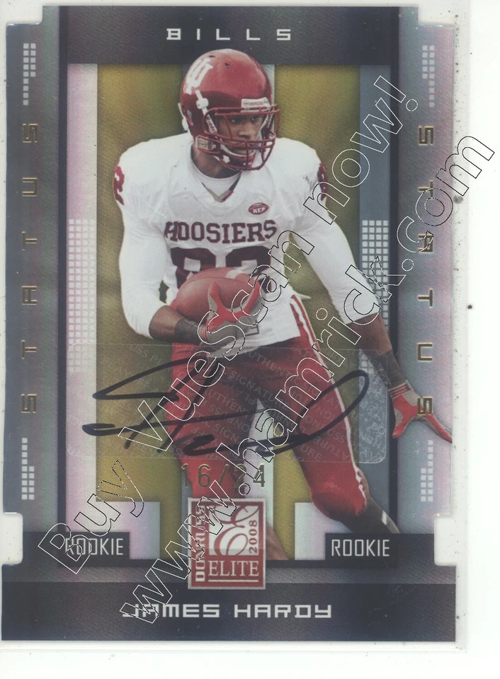 james hardy rookie rc draft auto autograph indiana hoosiers iu college #/24 2008 - Image 1 of 1