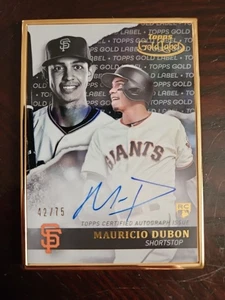 Mauricio Dubon 2020 Topps Gold Label Blue Autograph /75 Rookie Giants Astros - Picture 1 of 2