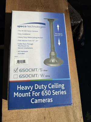 Speco Tech 650WMT/S): 650's Domo Cámara Montaje en techo. se adapta a otras cámaras Foto 1 de 2