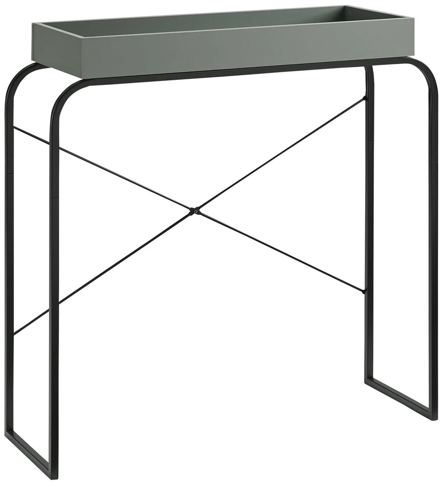 Yazzy 33 1/4" Wide age Green Black U-Shaped Console Table - Image 1 of 1