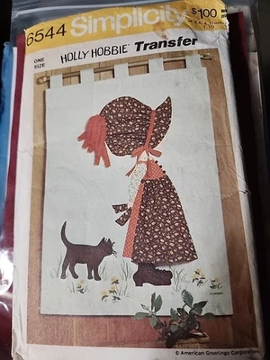 VTG Simplicity 6544 Holly Hobbie Transfer Pattern 26x35 Applique Wall Hanging FF - Image 1 of 2