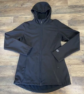 Chaqueta de entrenamiento New Balance hasta la cadera para mujer mediana negra manga larga con capucha - Imagen 1 de 9