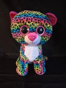 Silk Beanie Boos  DOTTY the Leopard Rainbow 15 inch Boo Toy Plush - Picture 1 of 5