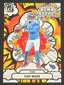2025 Donruss Football Cam Ward Gold Foil Logo BOMB SQUAD! RC- #BS-CWD- Titans - Picture 1 of 2