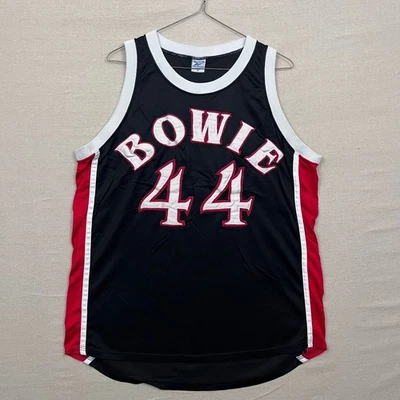Camiseta deportiva de baloncesto vintage Reebok Bowie 44 negra roja blanca adulto XL uniformes de equipo Foto 1 de 4