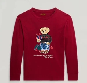 Polo Ralph Lauren Bear Cotton Jersey Tee Kids S (8) Polo Bear Graphic New - Picture 1 of 15