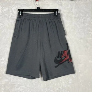 Medium NIKE AIR JORDAN BOY'S GRAY SHORTS Elastic Waist - No Tags - Picture 1 of 8