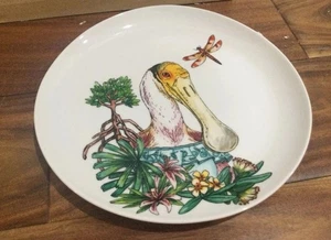 West Elm Rachel Kozlowski Dapper Animal Plate Spoonbill Water Bird - Picture 1 of 3