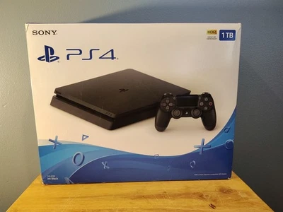 Consola Sony PlayStation 4 Slim 1TB Negra CIB con Caja, Mando, Cables. Ver foto Foto 1 de 4