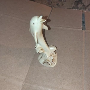 Statuina animale porcellana ceramica delfino bianco LENOX - Foto 1 di 3