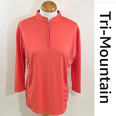 Pullover Gold Tri-Mountain para mujer activo manga 3/4 talla M naranja  Foto 1 de 4