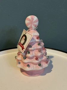 Neu mit Etikett Mr Christmas nostalgischer rosa Keramik Weihnachtsbaum, Pinwheel Topper, 6,25" - Bild 1 von 9
