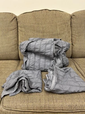 Juego de funda nórdica tamaño king, juego de cama gris microfibra lavada de 3 piezas Foto 1 de 4