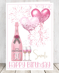 30th 40th 50th Personalised Birthday Greeting Card Daughter Sister Wife Friend