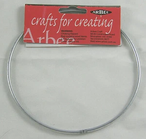 ARBEE RING GALVANISED 350MM SILVER WREATHS EMBELLISHMMENTS DECORATIONS X 3 - Picture 1 of 1