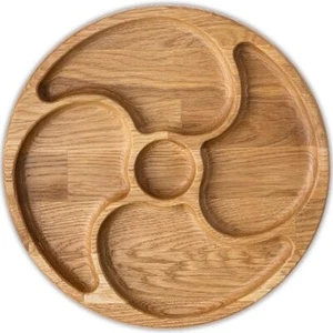 Portion Control Plate 11 inch Compartment Plates with Dividers 5 Section Dish - Picture 1 of 6