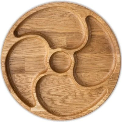 Пластина управления порциями 11 дюймов отсеки пластины с разделителями 5 секций тарелка - Изображение 1 из 4