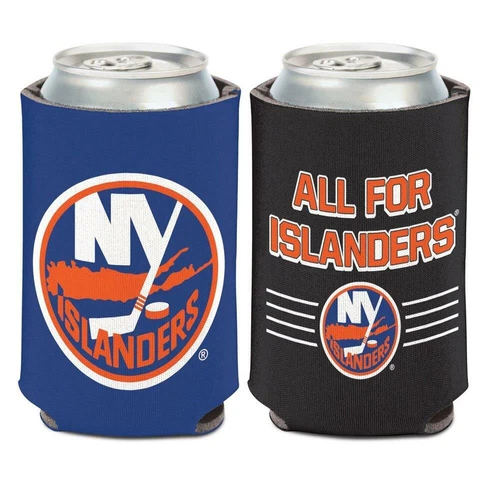 New York Islanders 12oz Slogan Can Cooler [NEW] NHL Beer Coozie Koozie Drink Cover