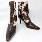 Fantasy Collection 9B Horse/Cow Hair & Reptile Print Leather Cowgirl Boots Spain