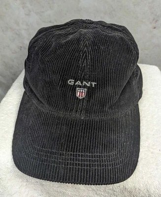 Gorra de béisbol de pana negra rara GANT - herencia icónica, talla única Foto 1 de 4