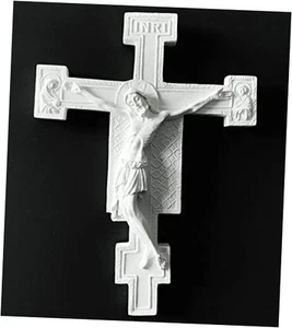 San Damiano Crucifix Wall Cross White, 10'' Jesus Christ Wall Crucifix large, - Picture 1 of 7