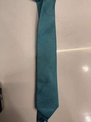 Corbata para hombre Egara 100 % seda verde azulado Foto 1 de 4