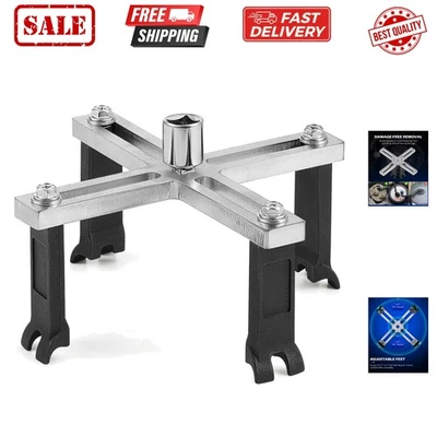 Ferramenta de anel de bloqueio de tanque de combustível de plástico ajustável 4 mandíbulas com espalhador de mandíbula de 2,2" a 6,7"... - Imagem 1 de 4