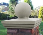 Fluted Pier Caps With 9" Ball 460mm x 460mm 2 Brick Pier Regal, Three Colours
