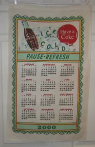 CALENDARIO DE PARED COLGANTE COLECCIONABLE-2000-MILLINUM-COCA-COLA-COCA-MATERIAL - Imagen 1 de 2