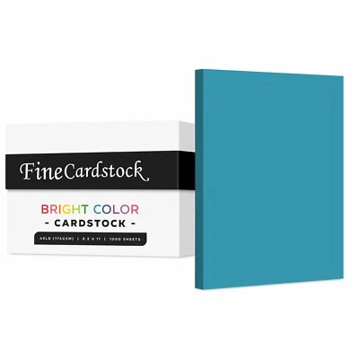 8.5 x 11" Premium Colored Card Stock Paper - 65lb Cover - Case of 1000 Sheets - Image 1 of 4