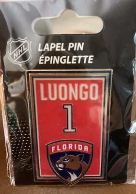 NHL Florida Panthers #1 Roberto Luongo Jersey Retirement Lapel Pin  - Image 1 of 3
