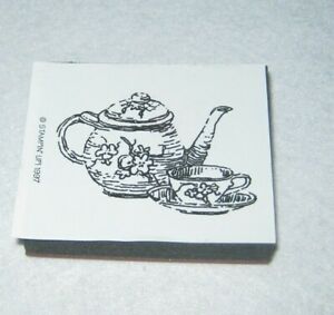 Stampin' Up! -  Foam Rubber Stamp - Teapot & Saucer -  Large Size - Dated 1997