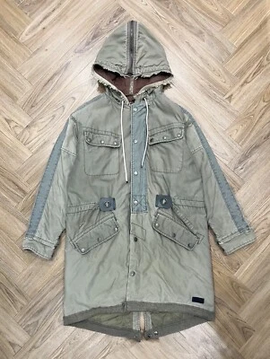 Diesel Full Zip Longline Green Military Style Heavyweight Coat Women’s S - Image 1 of 4