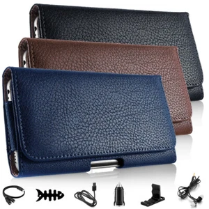 Custodia in pelle ultra sottile per Samsung Galaxy S24/S24+/S24 fondina clip da cintura - Foto 1 di 43